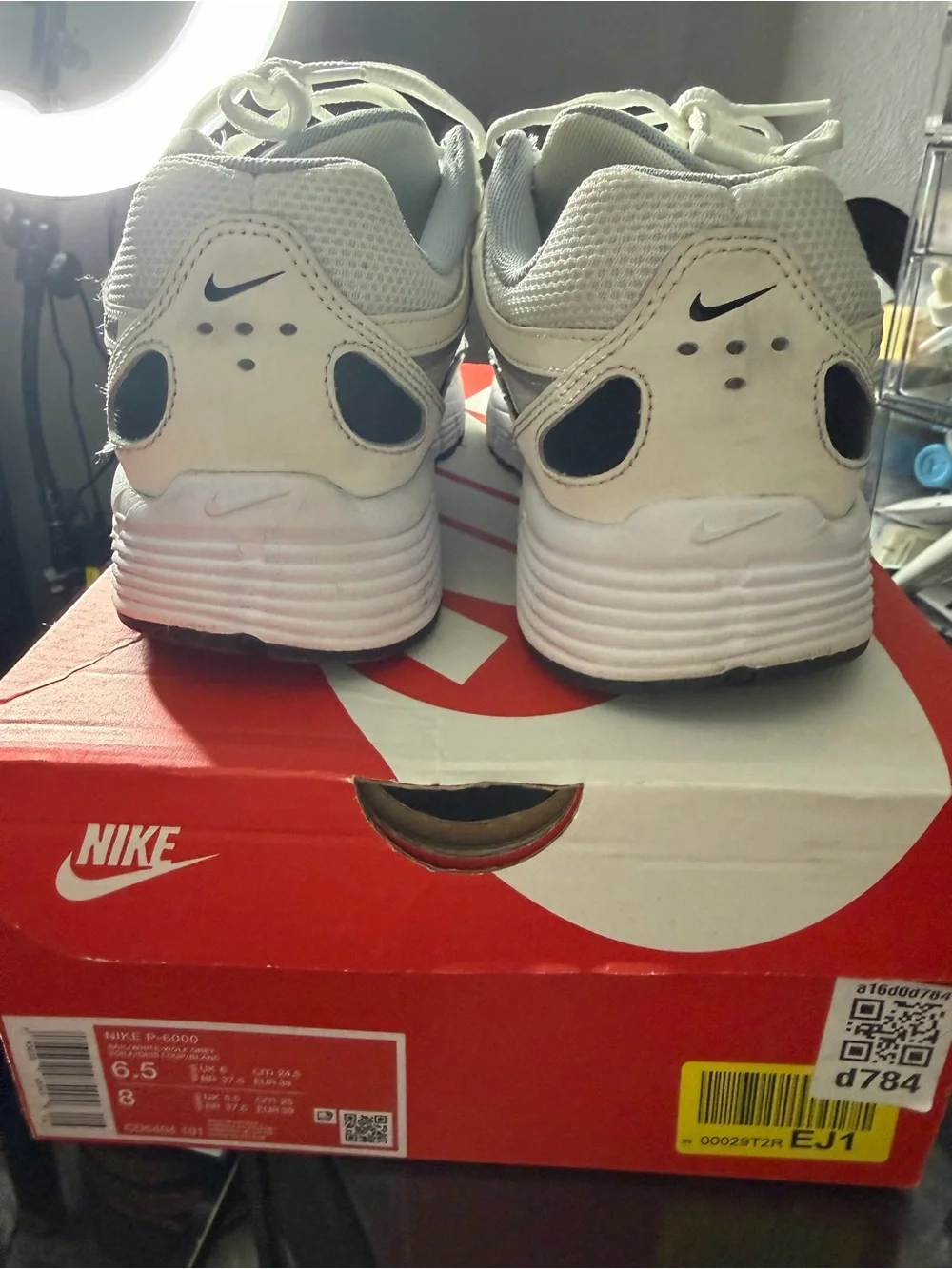 Nike white mesh